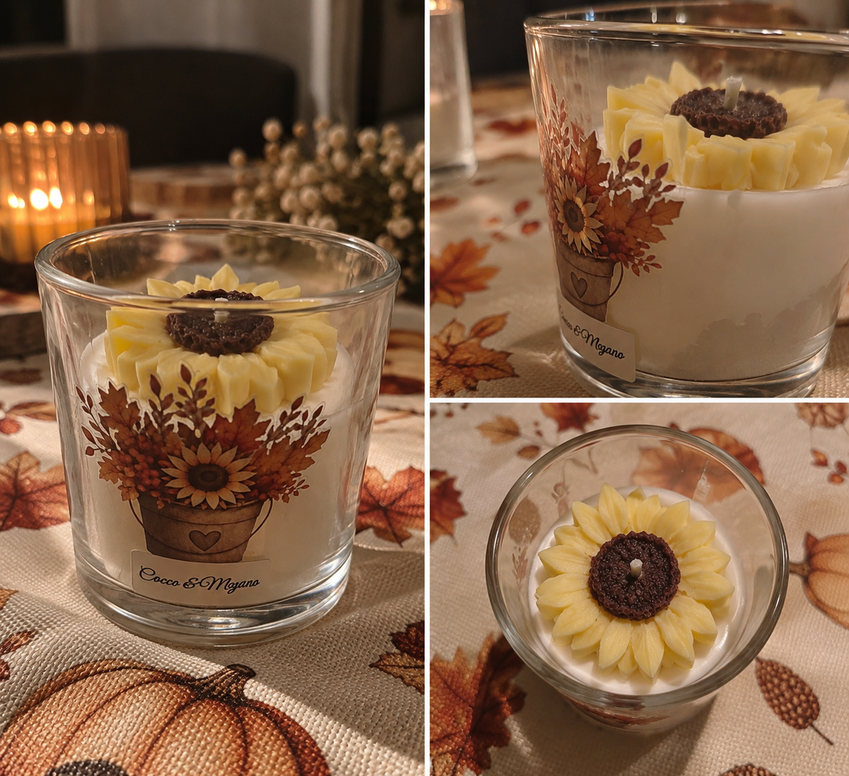 Duftkerze Sonnenblume – handgemacht