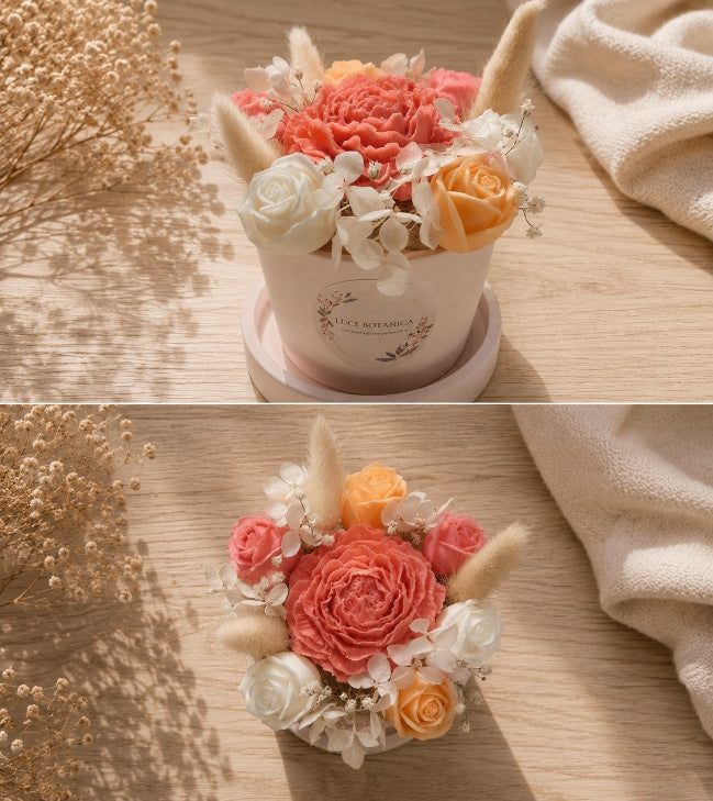 Piccolo Bouquet Floreale Profumato con Vaso Artigianale