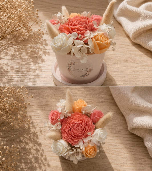 Piccolo Bouquet Floreale Profumato con Vaso Artigianale