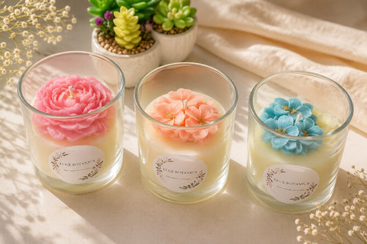 Candele floreali artigianali